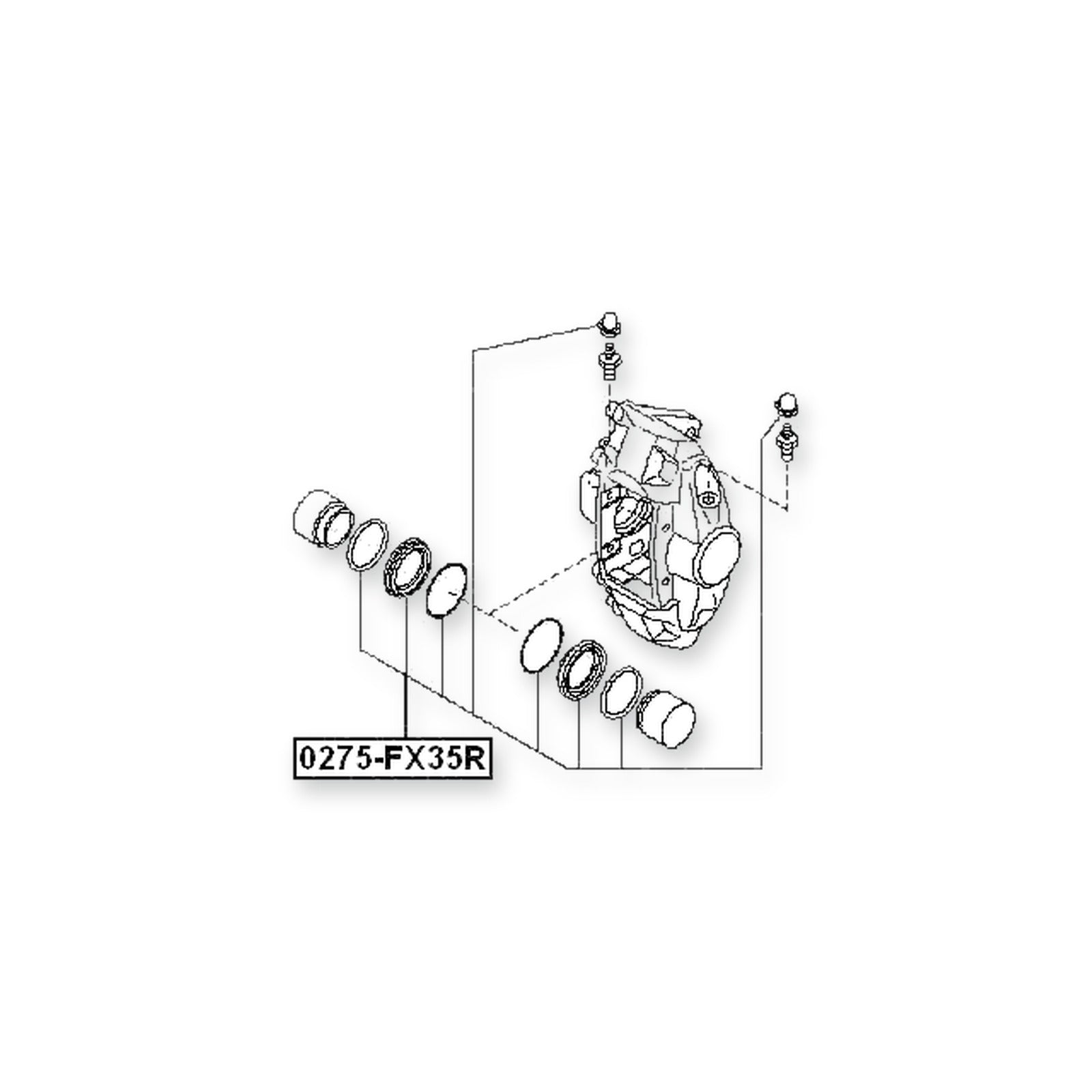 Infiniti FX45/35 S50 Rear Brake Caliper Repair Kit (Set For One Side)
