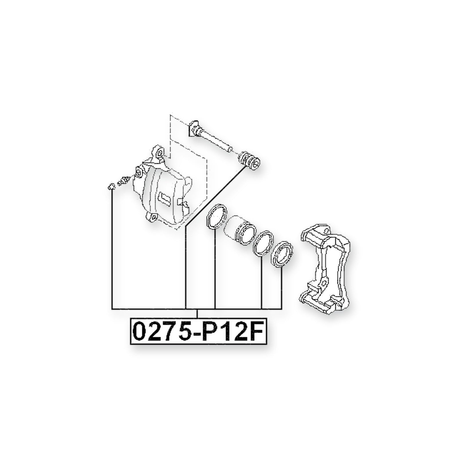 Nissan Almera Tino V10M Front Brake Caliper Repair Kit (Set For Two Sides)