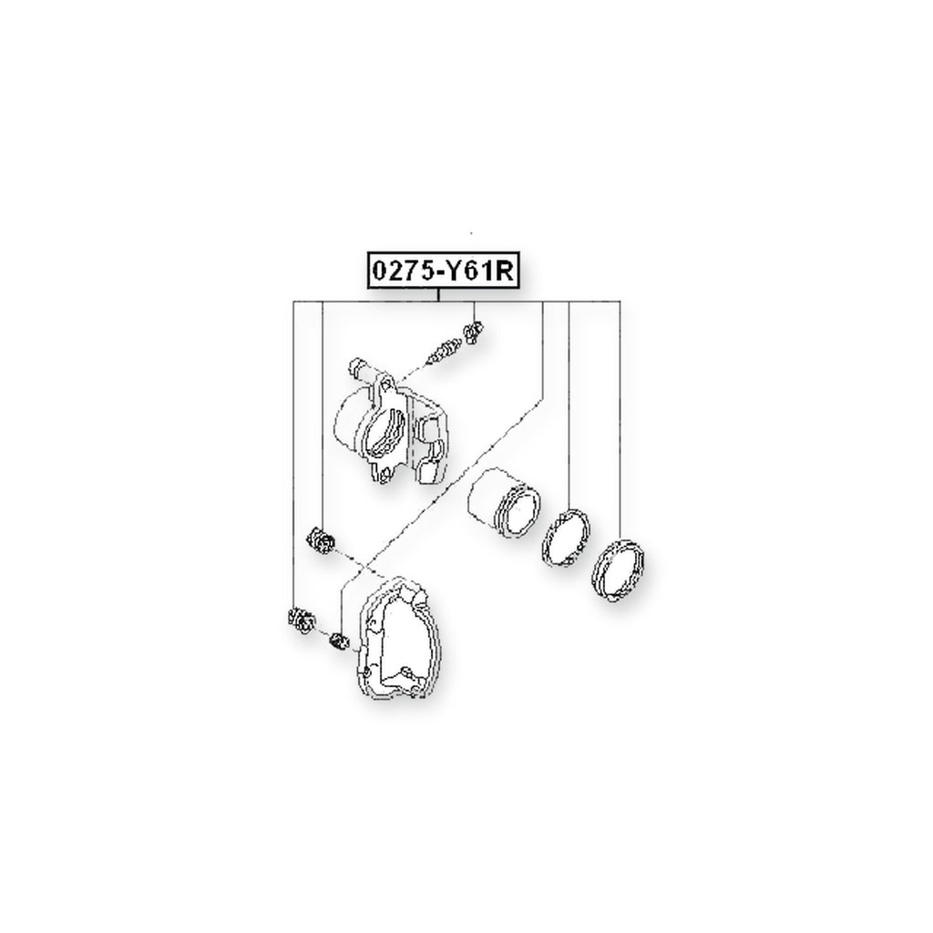Mazda Az- Wagon Rear Brake Caliper Repair Kit (Set For Two Sides) & More