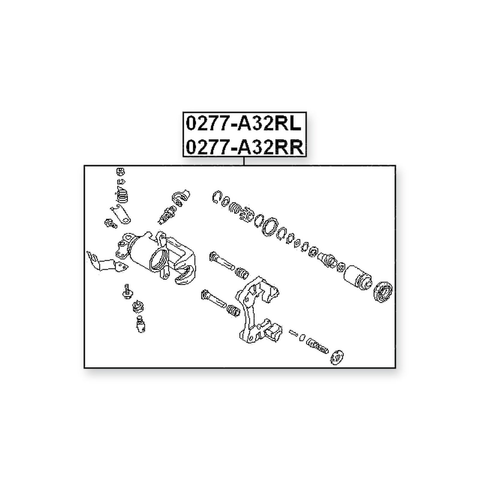 Nissan Cefiro A32 Rear Left Brake Caliper Assembly (With Bracket)