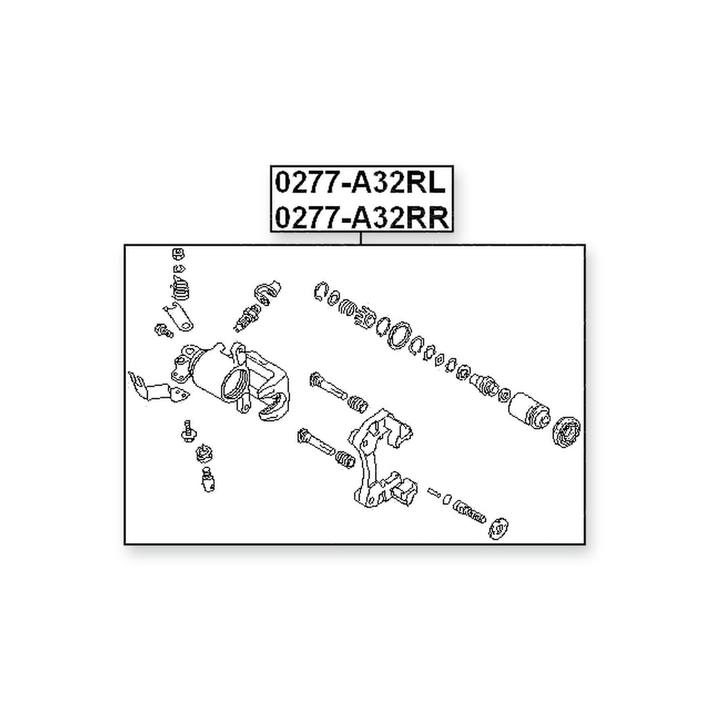 Infiniti I30 A32 Rear Right Brake Caliper Assembly (With Bracket)