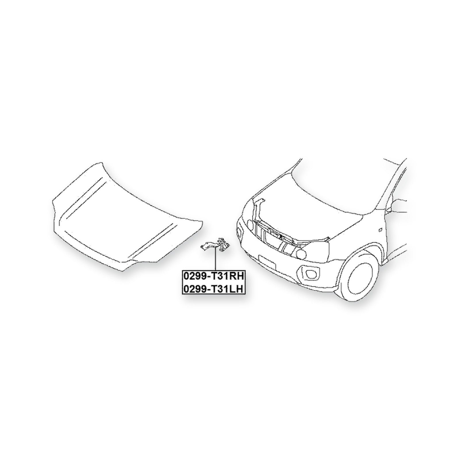 Nissan X-Trail Innmake T31N Right Hinge Assembly Bonnet