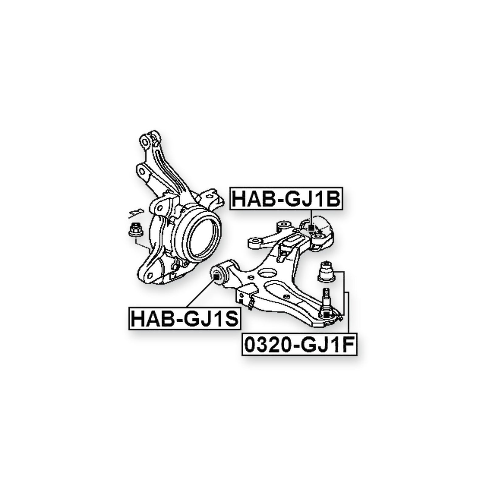 Honda Airwave Front Lower Ball Joint Arm