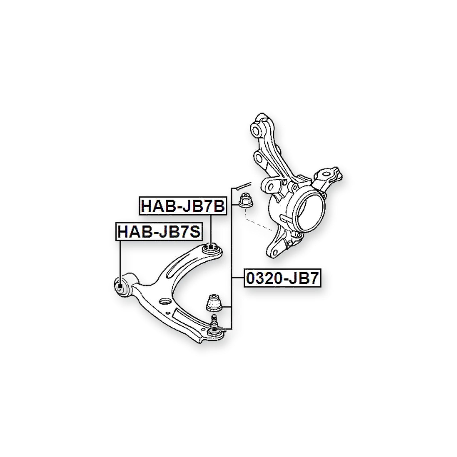 Honda Life Front Lower Ball Joint Arm