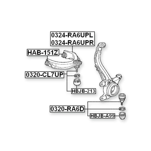 Acura Cl YA1 Front Lower Ball Joint Arm