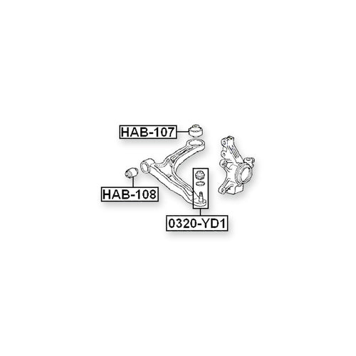 Acura Mdx YD1 Front Lower Ball Joint Arm