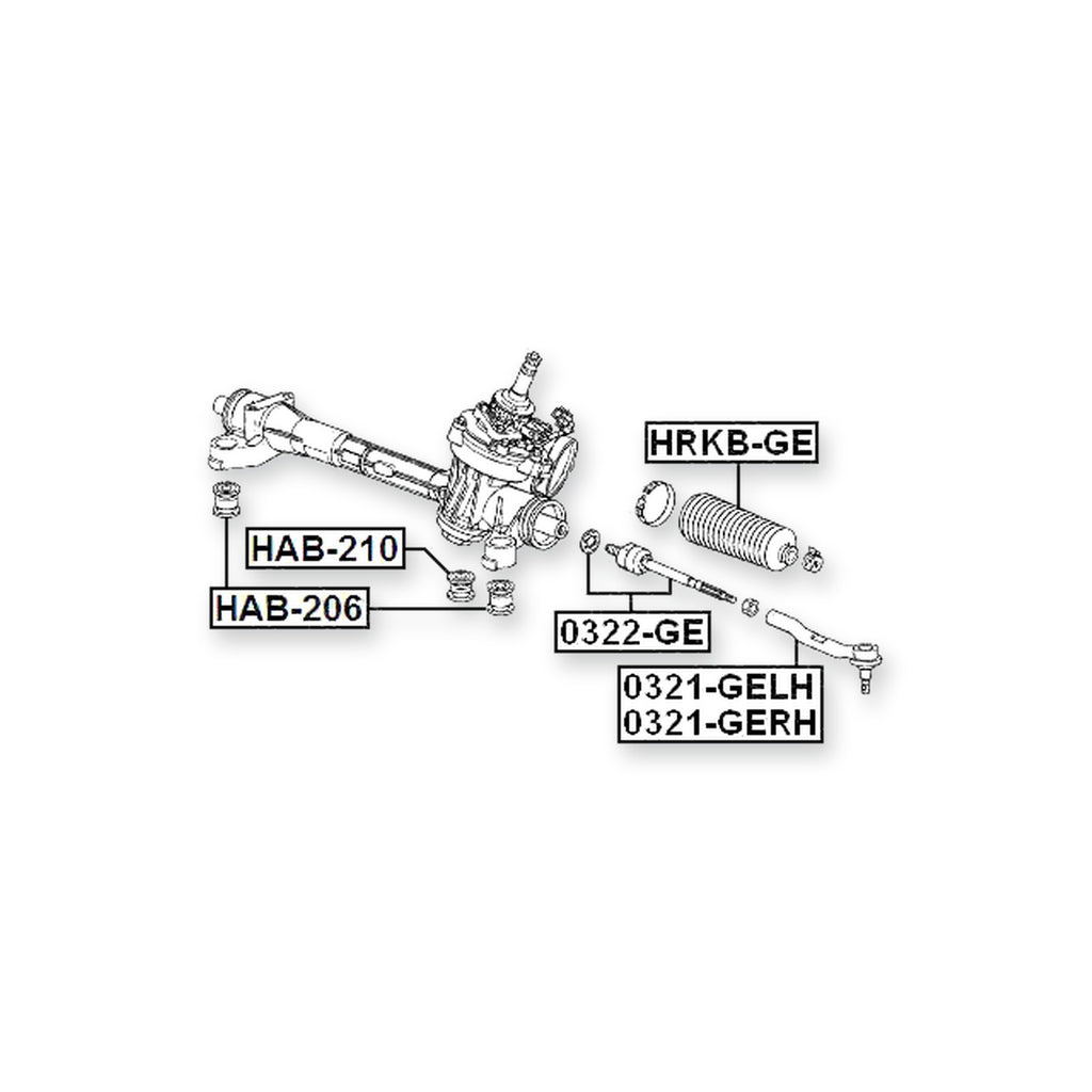 Honda Ballade GM2 Front Left Steering Tie Rod End