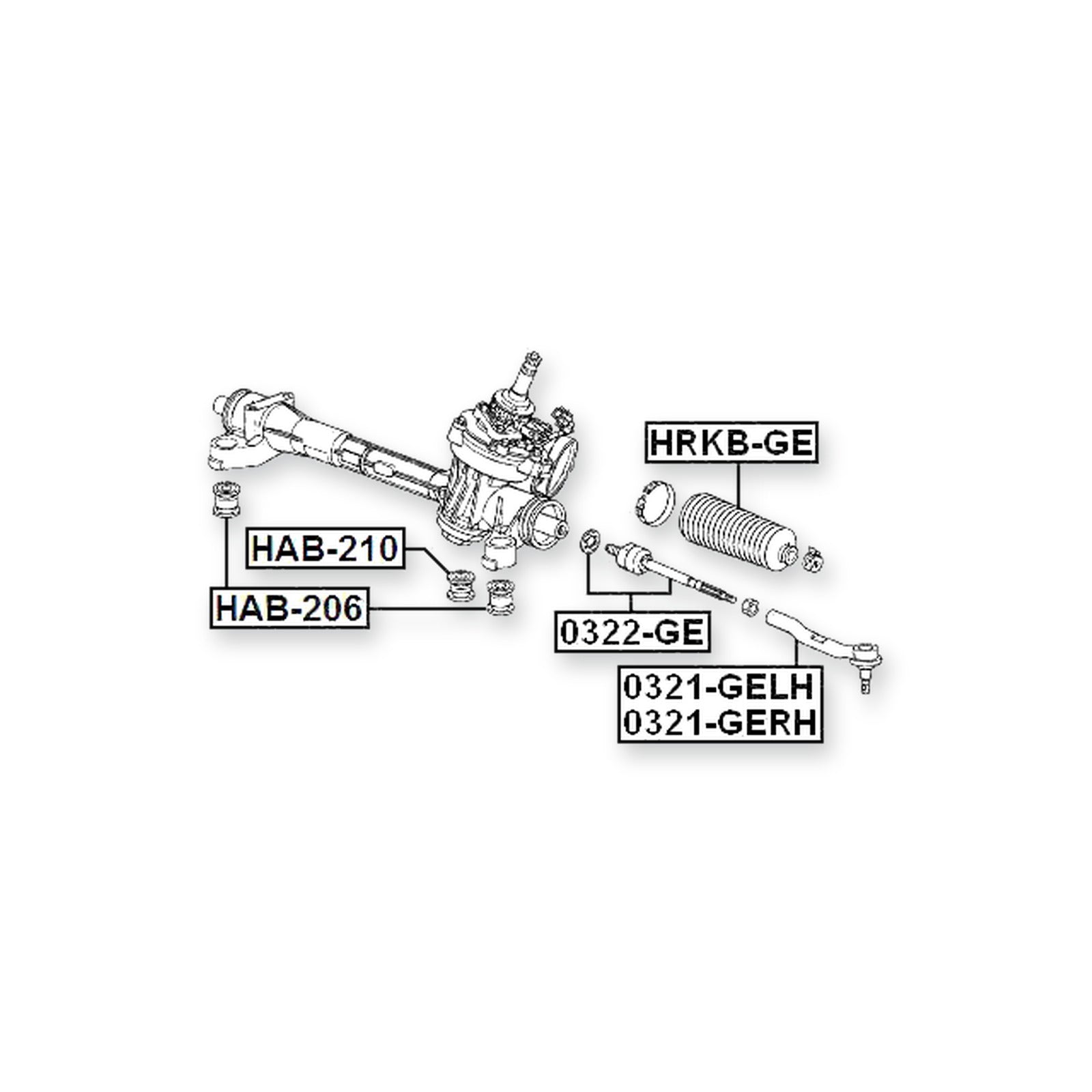 Honda Ballade GM2 Front Right Steering Tie Rod End