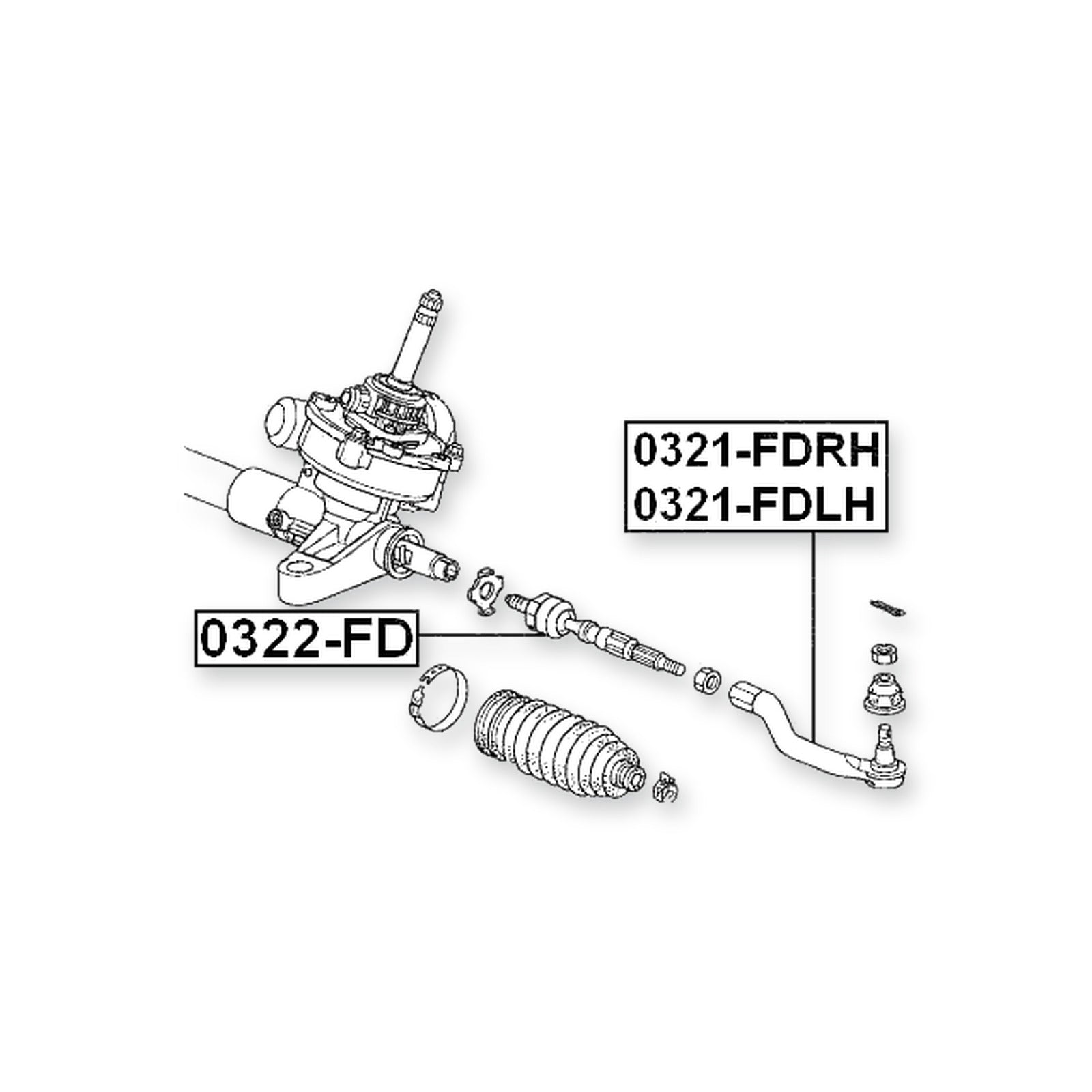 Honda Accord TF1 Front Steering Tie Rod