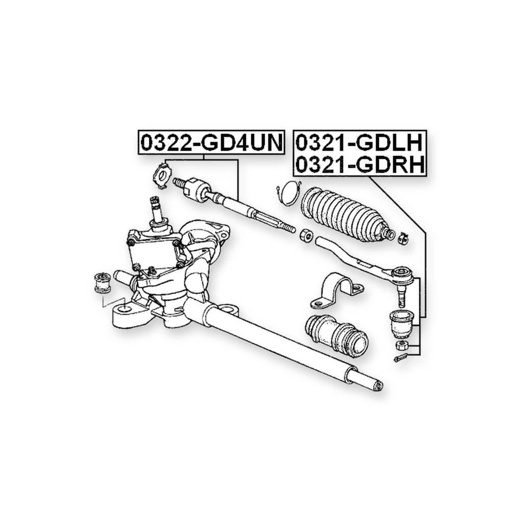 Honda Fit Front Steering Tie Rod