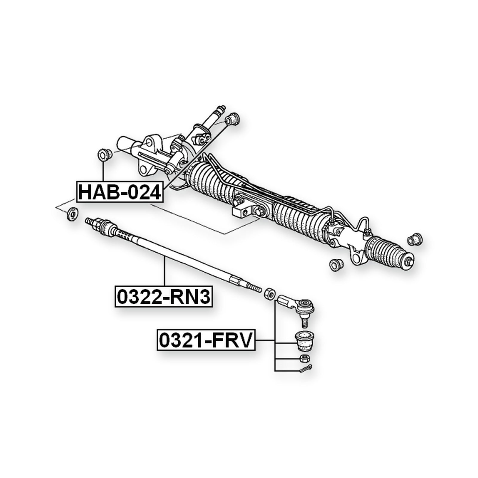Honda Civic 3D Front Steering Tie Rod