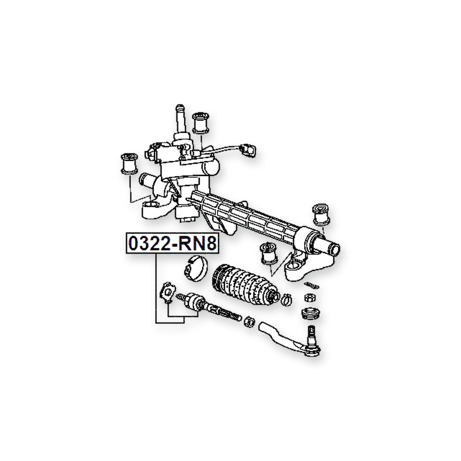 Honda Stream Front Steering Tie Rod