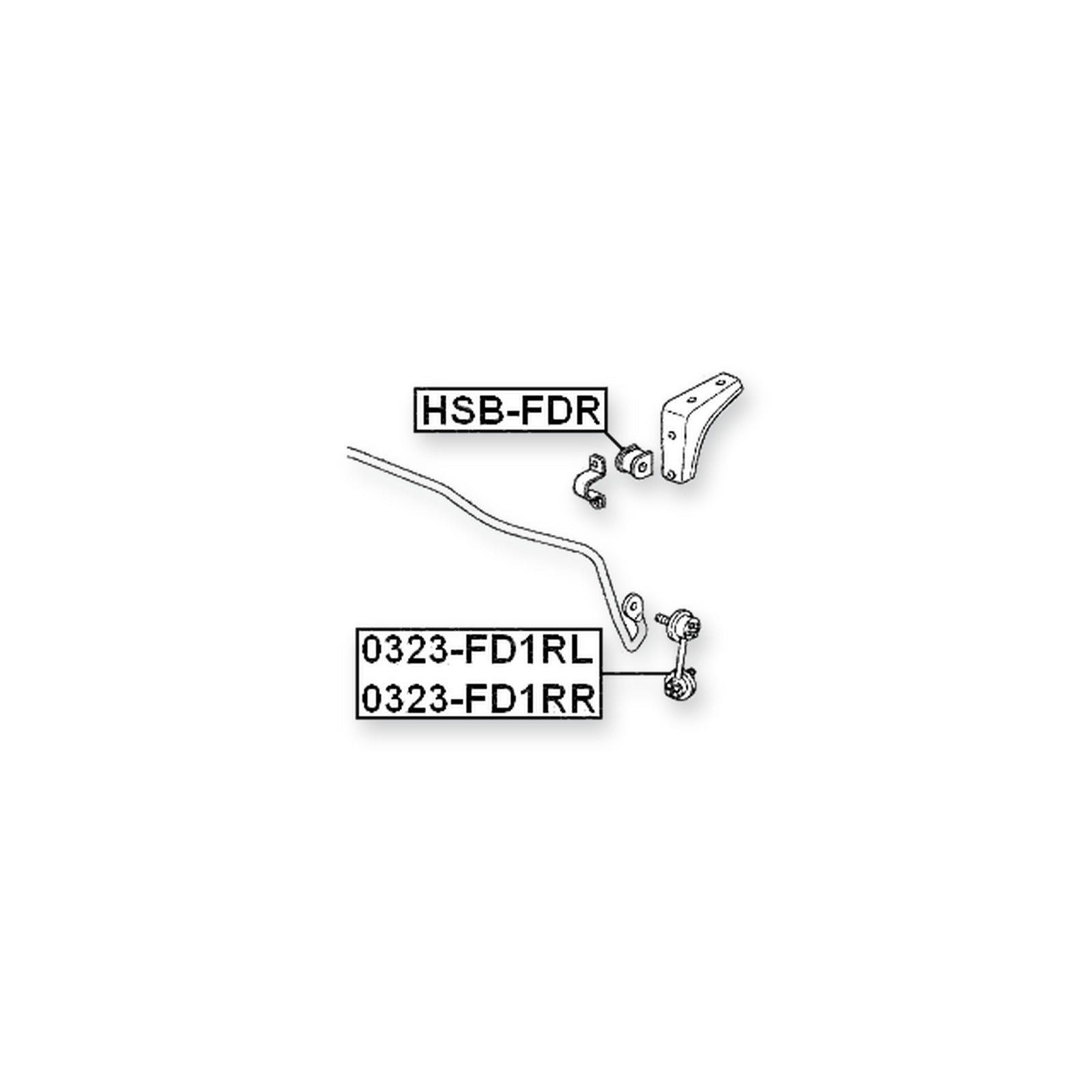 Honda Civic 3D Rear Left Sway Bar Link