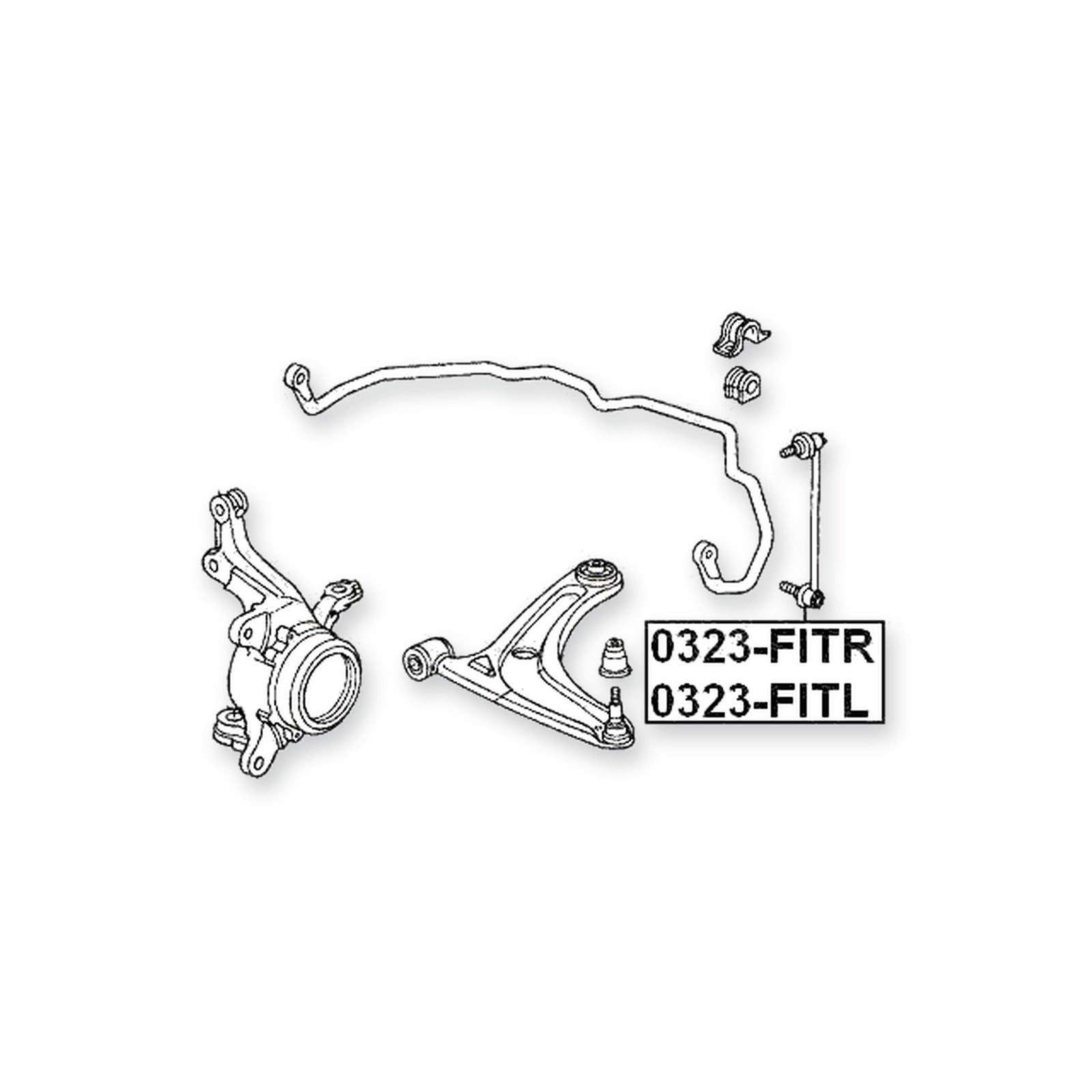 Honda City CD6 Front Right Sway Bar Link