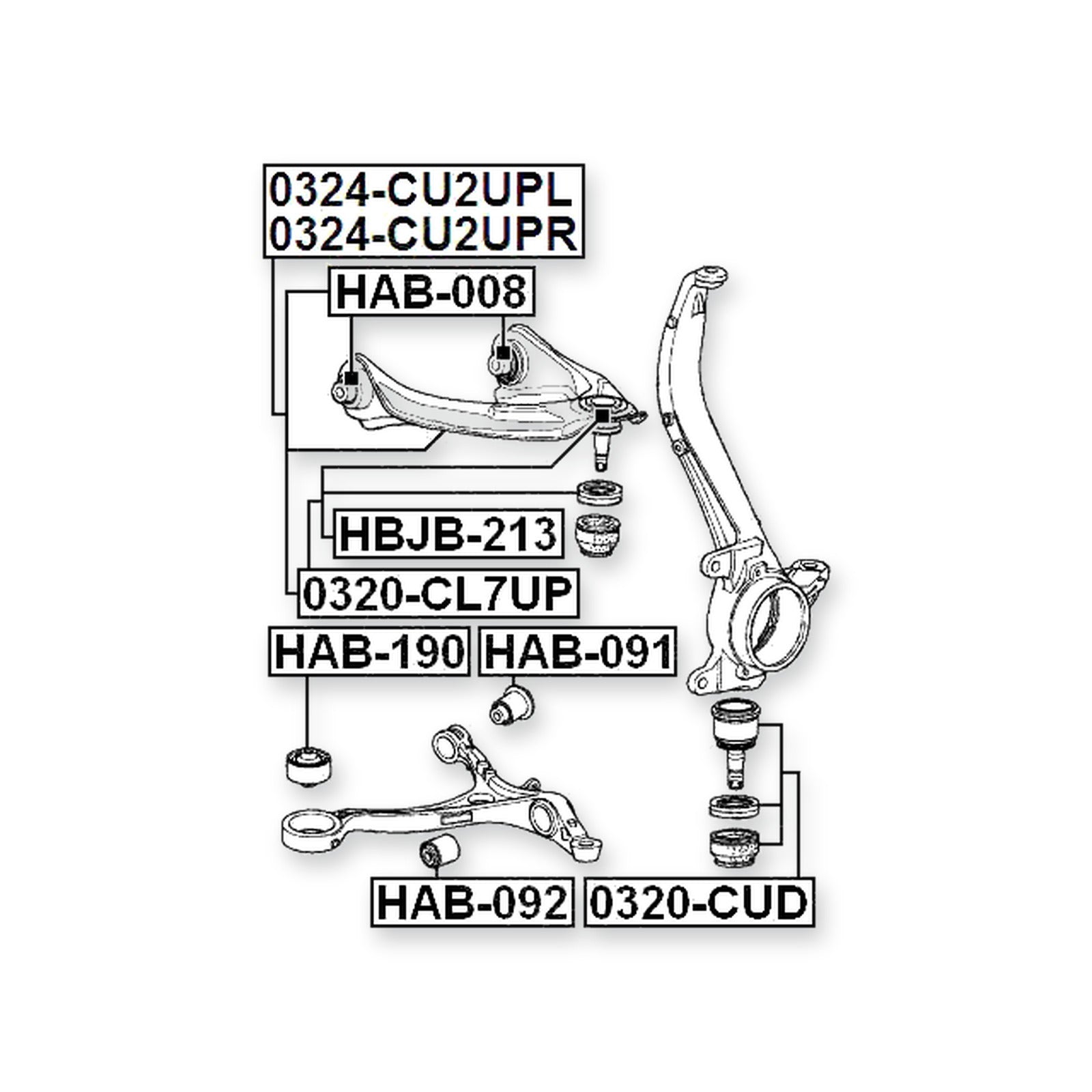Acura Tsx CU2 Front Right Control Arm