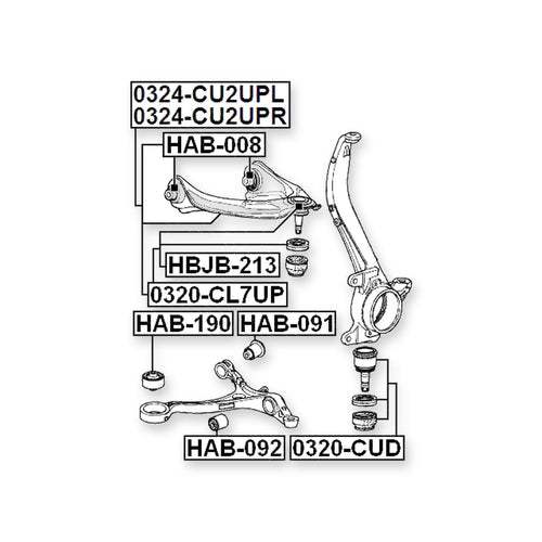 Acura Tsx CU2 Front Right Control Arm