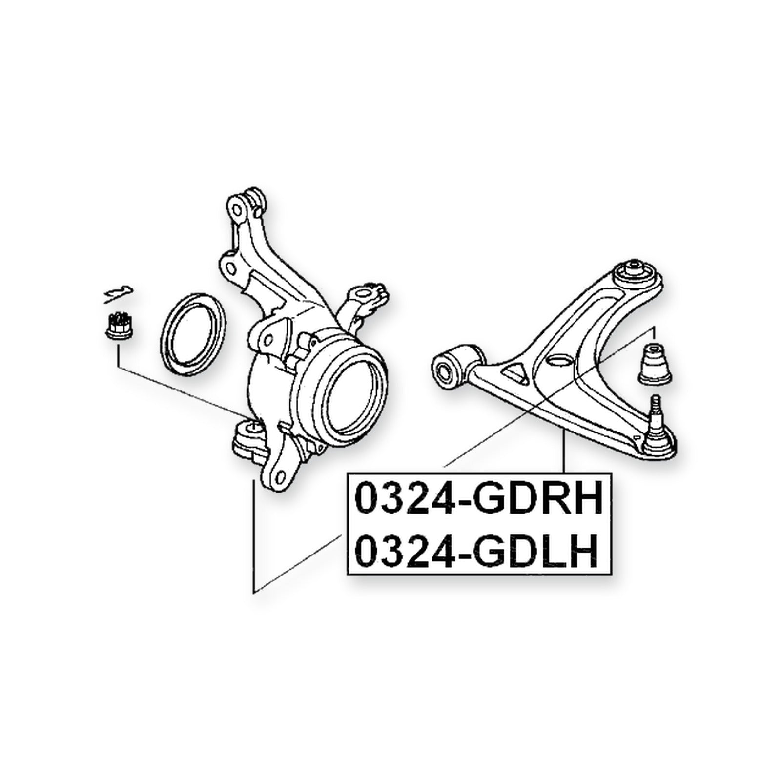 Honda City CD6 Front Left Control Arm