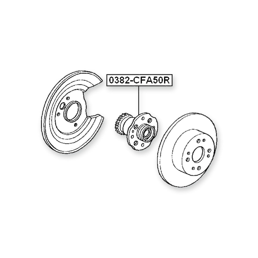 Honda Accord 4D Rear Wheel Hub