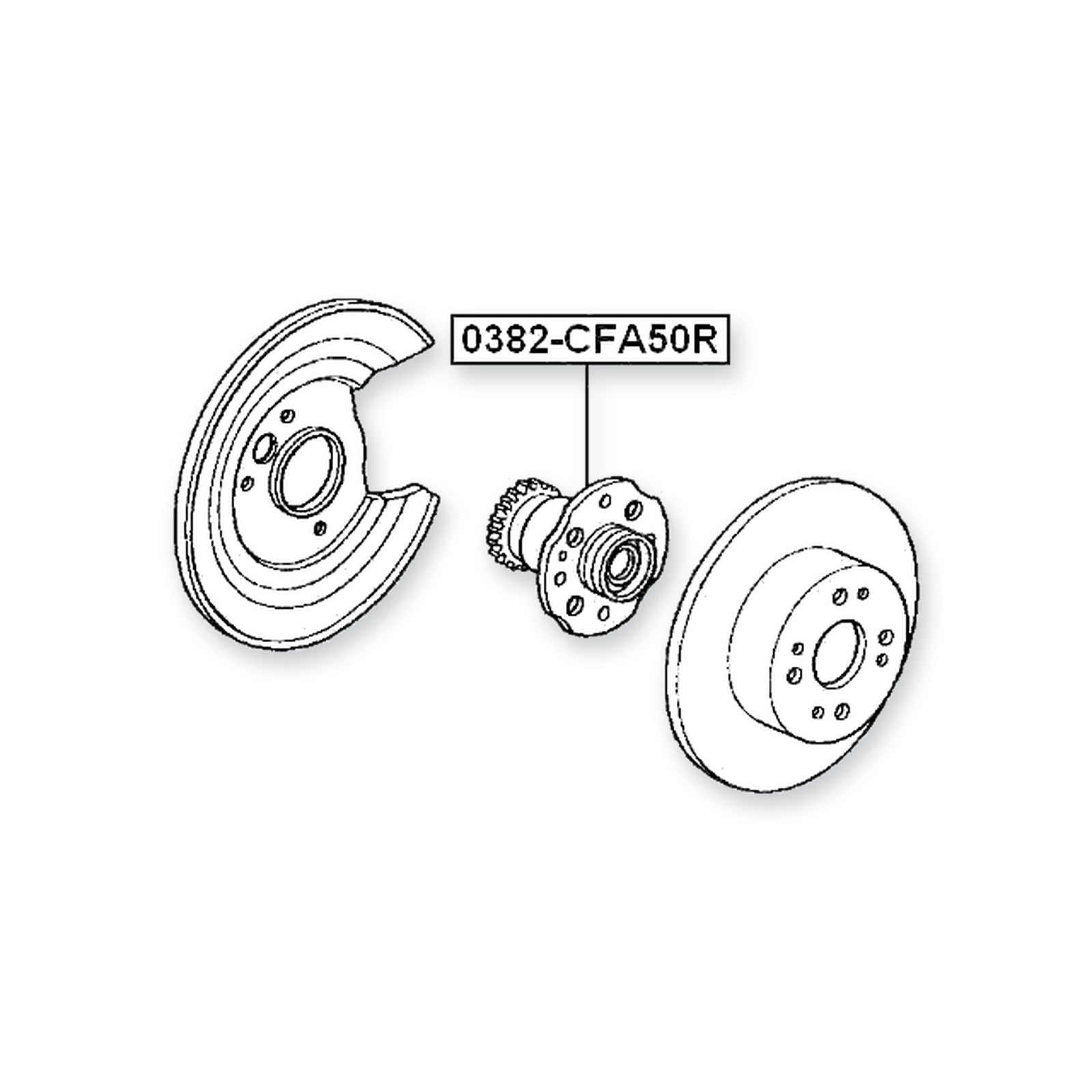Honda Accord 4D Rear Wheel Hub