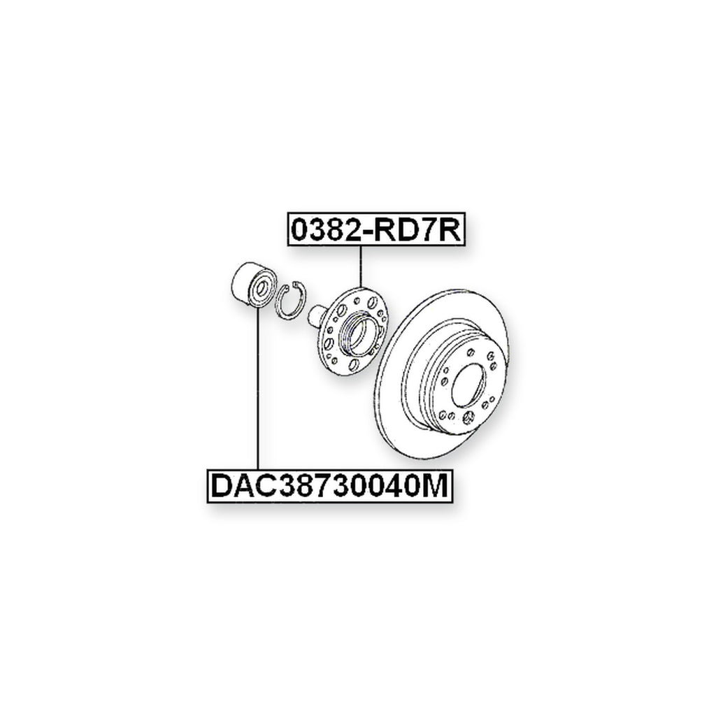 Honda Accord 4D Rear Wheel Hub Without Bearing