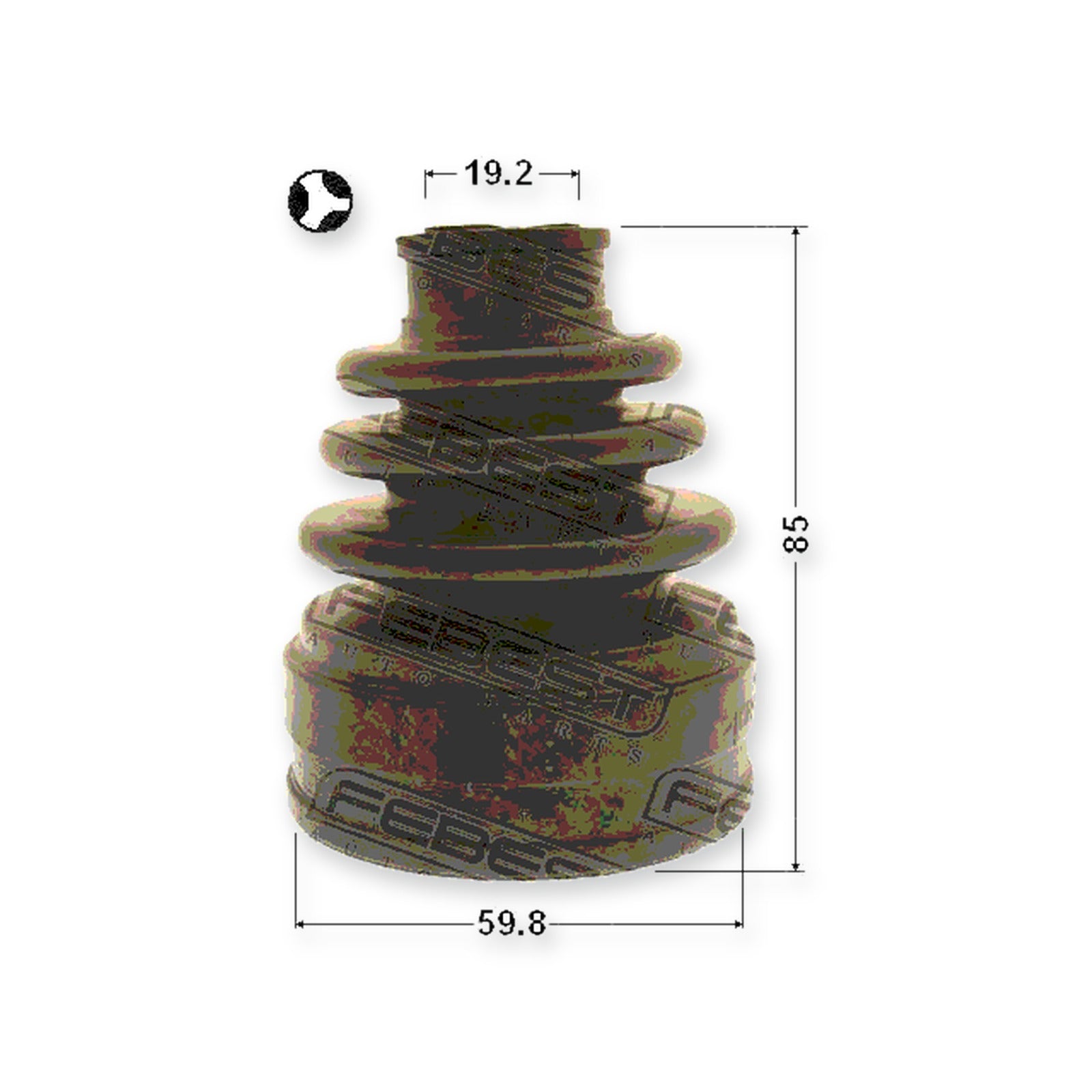 Mitsubishi Asx Inner Boot CV Joint Kit 59.8X85X19.2