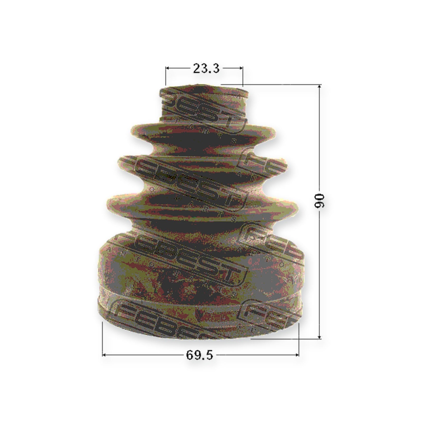 Suzuki SX4 Inner Boot CV Joint Kit 69.5X90X23.3 2006-2013