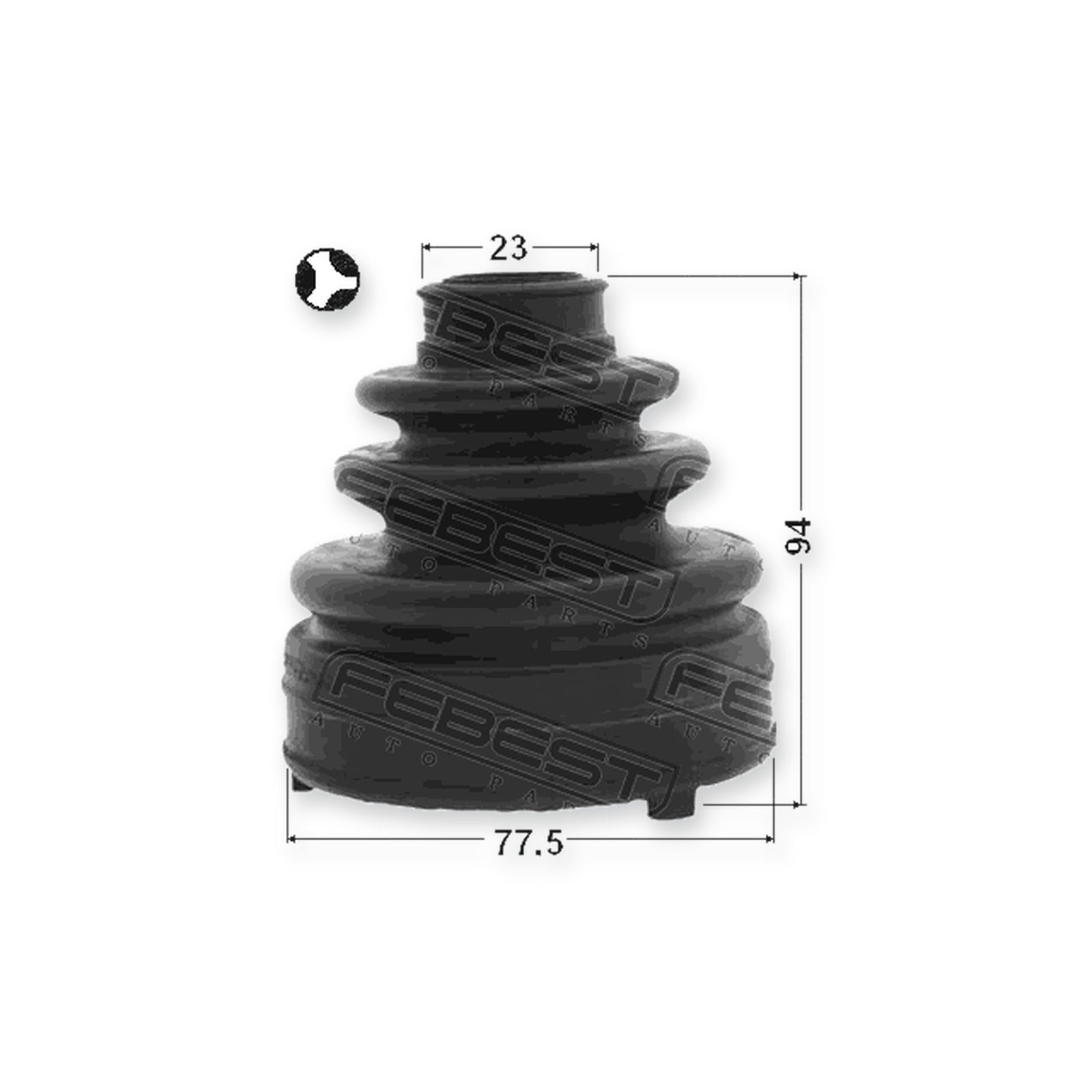 Mazda 6 Wagon Inner Boot CV Joint Kit 77.5X94X23