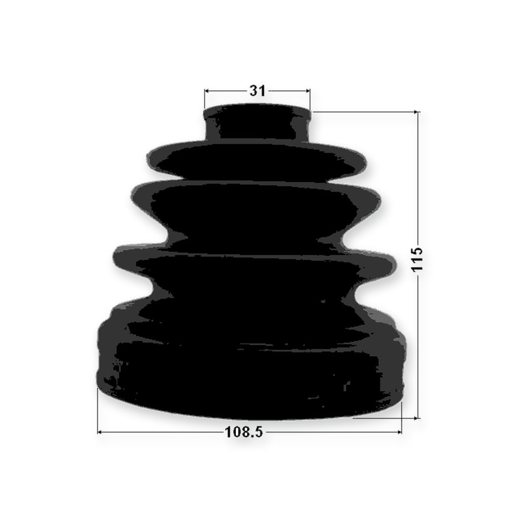 Mitsubishi Montero Inner Boot CV Joint Kit 108.5X115X31