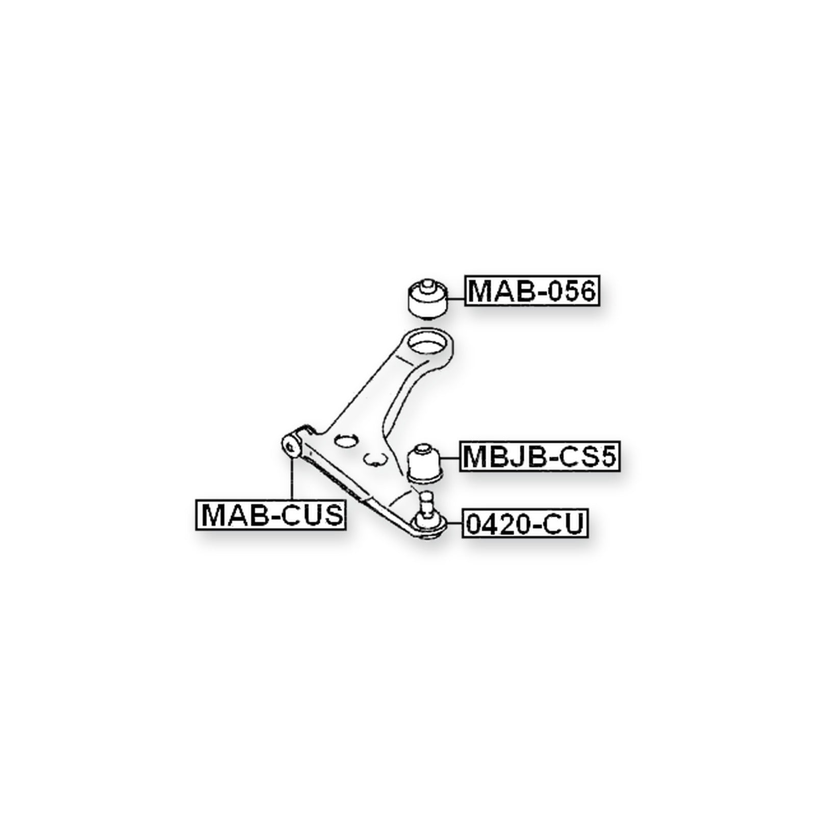 Mitsubishi Airtrek Front Lower Ball Joint Arm & More