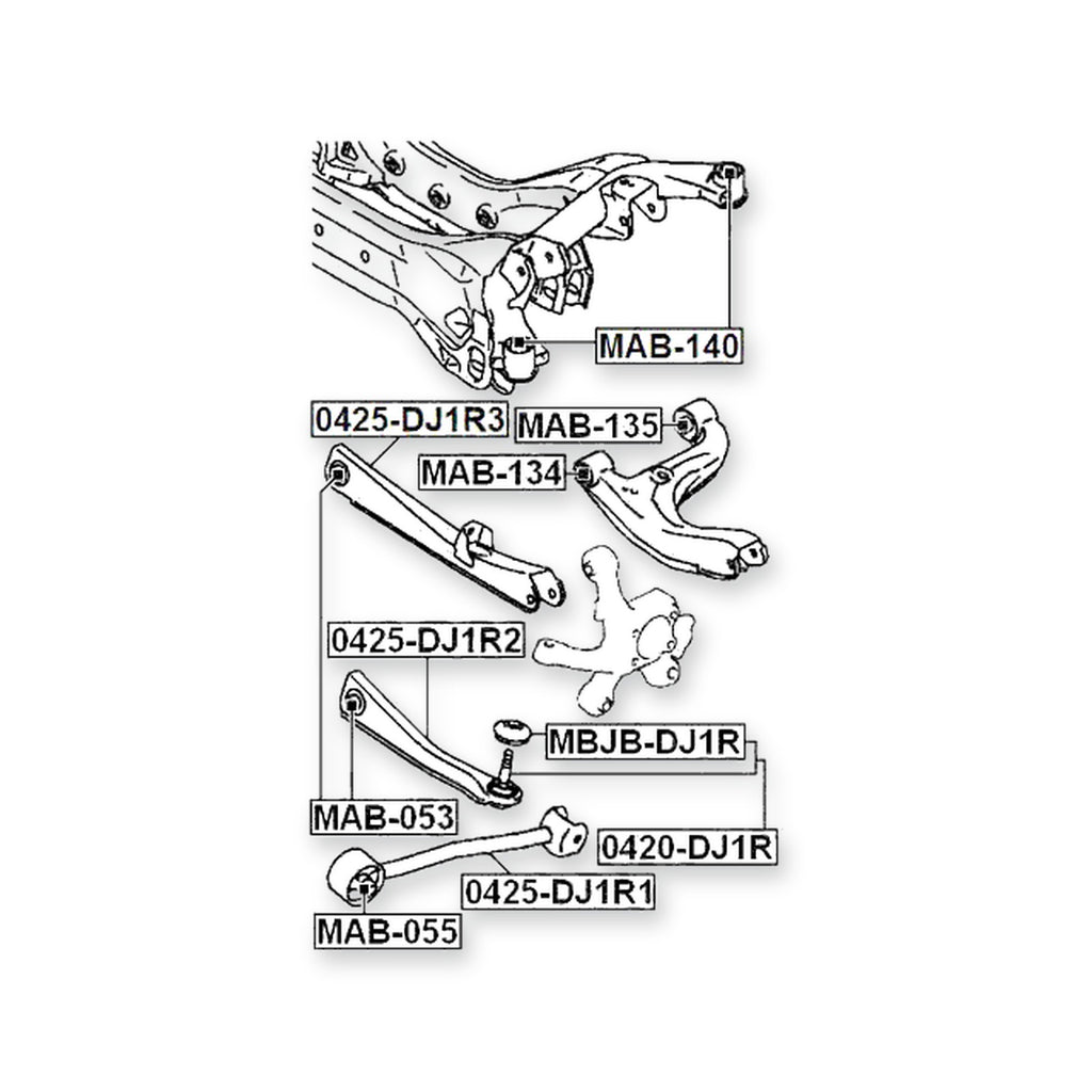 Mitsubishi Eclipse Rear Lower Ball Joint Arm