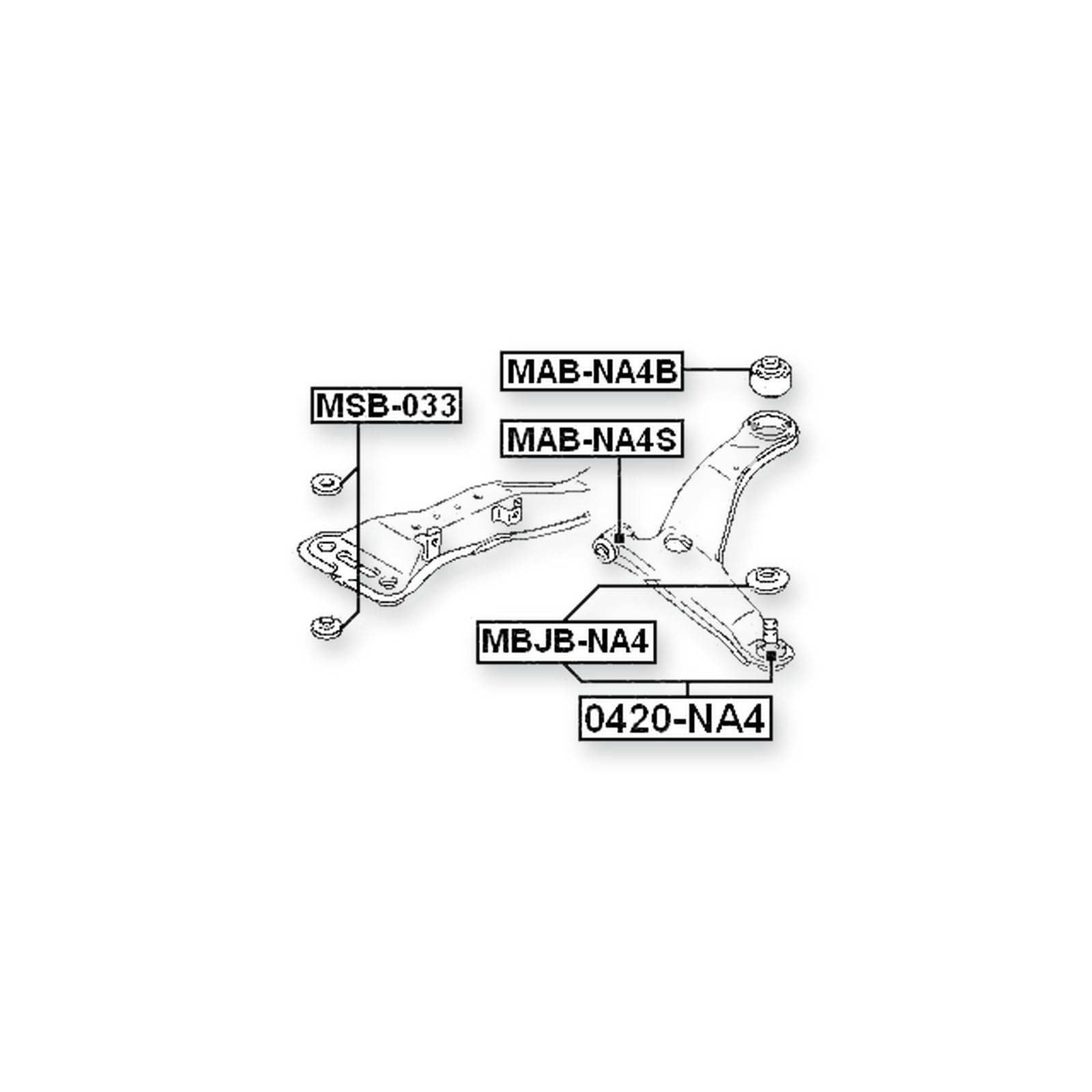 Mitsubishi Grandis NA4W Front Lower Ball Joint Arm