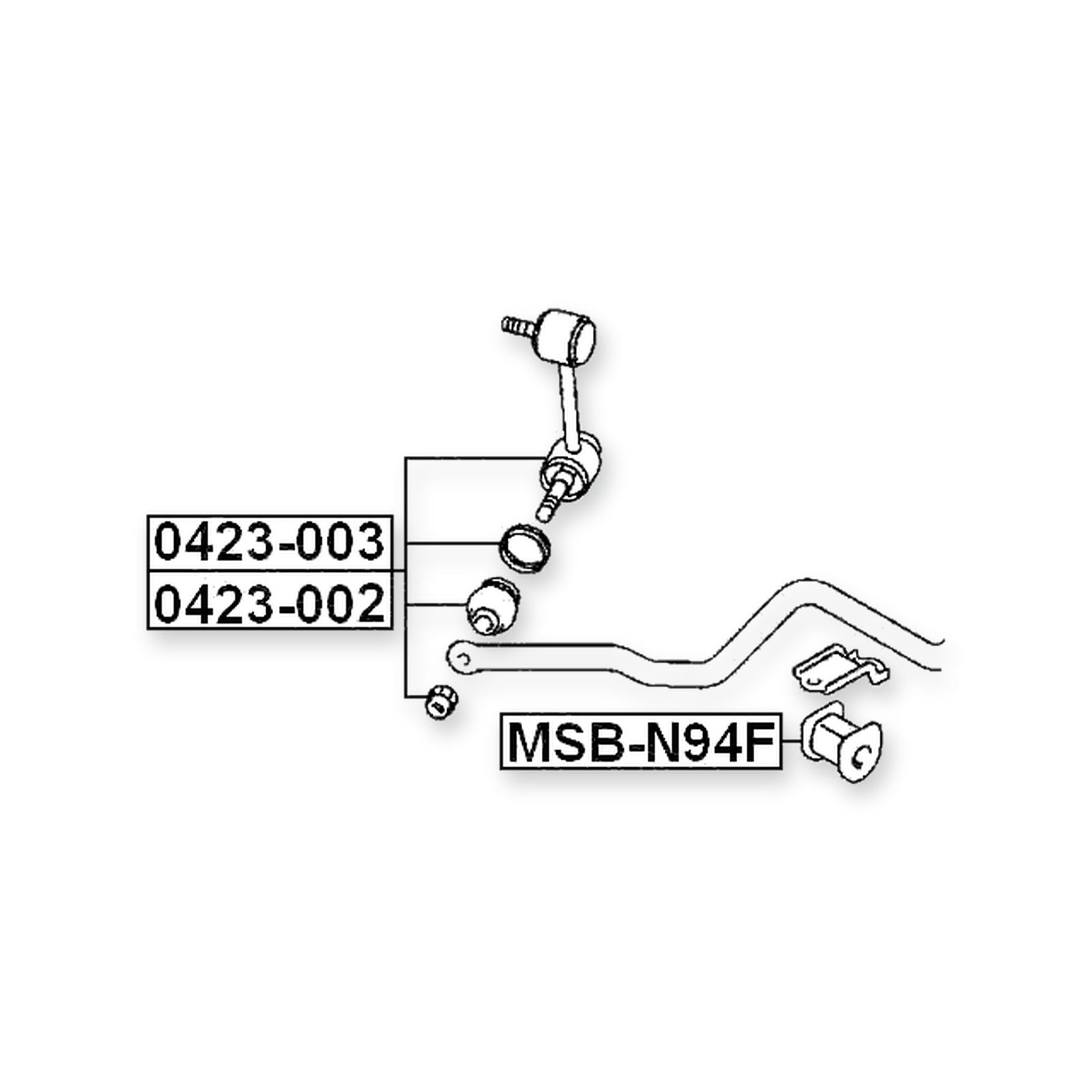 Mitsubishi Chariot Grandis Front Right Sway Bar Link