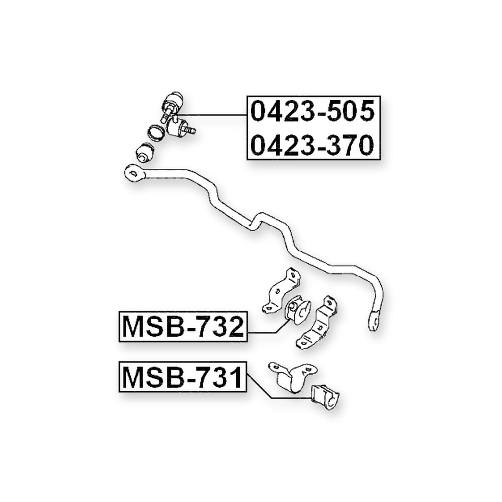 Mitsubishi Chariot Front Right Sway Bar Link