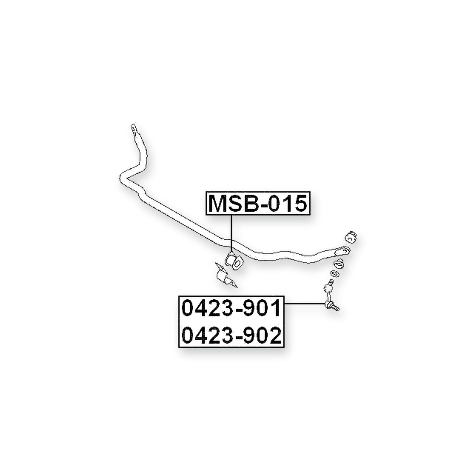 Mitsubishi Montero Front Right Sway Bar Link