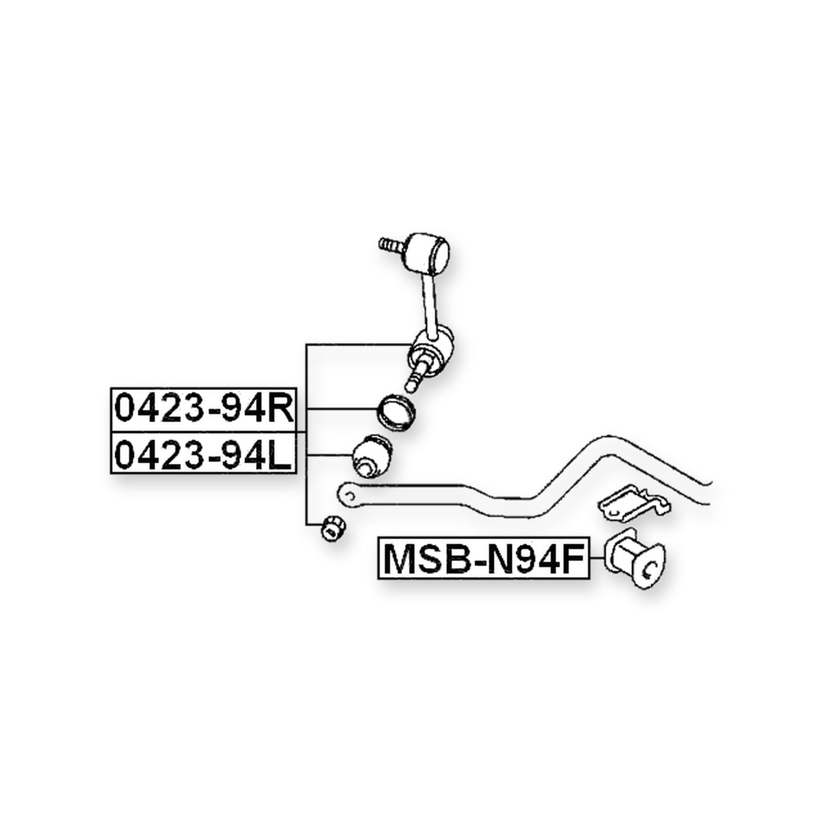 Mitsubishi Chariot Grandis Front Right Sway Bar Link