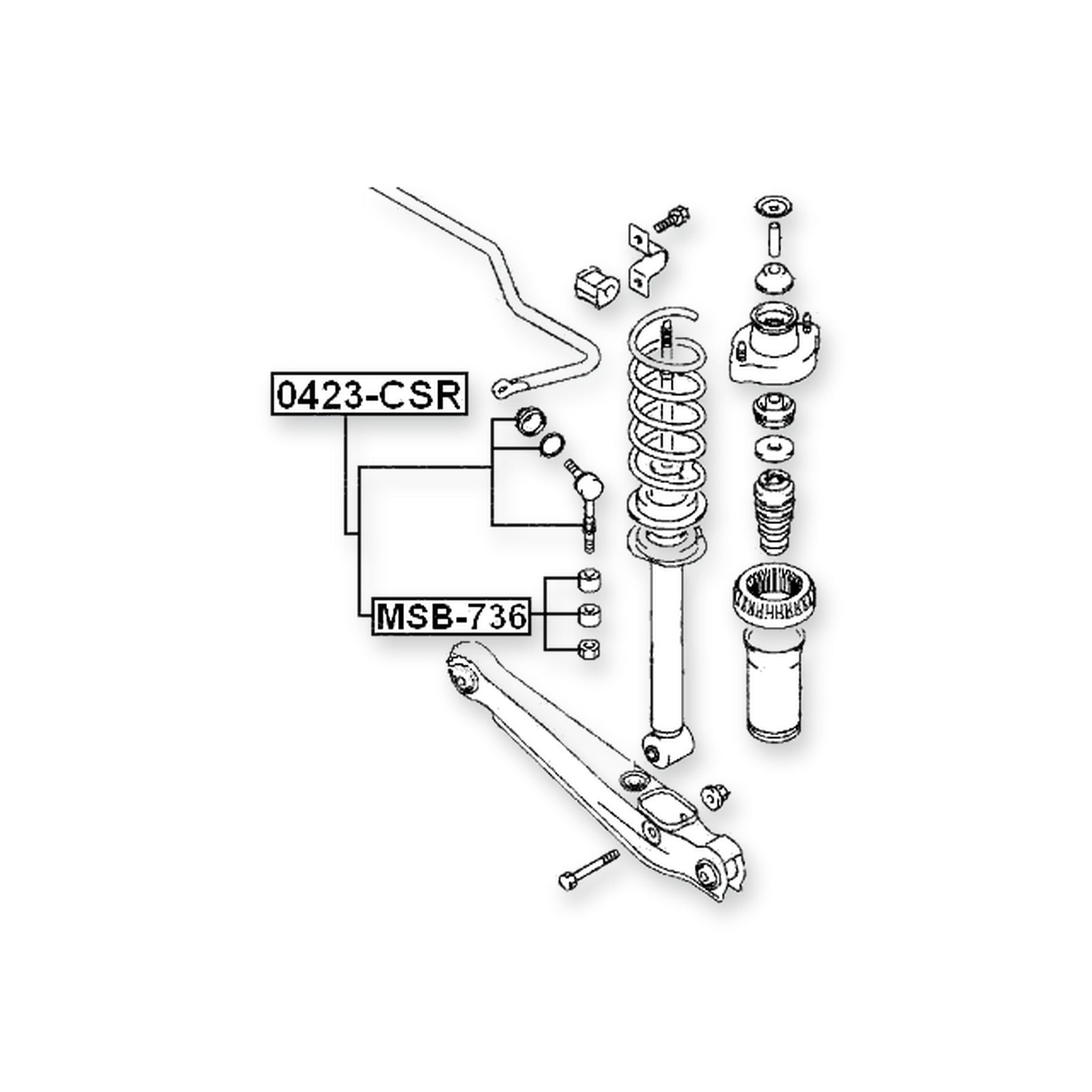 Mitsubishi Airtrek Rear Sway Bar Link