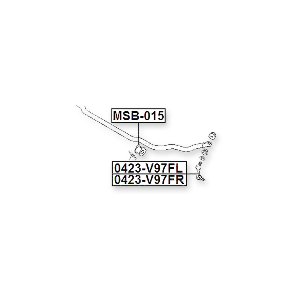 Mitsubishi Montero V97W Front Right Sway Bar Link