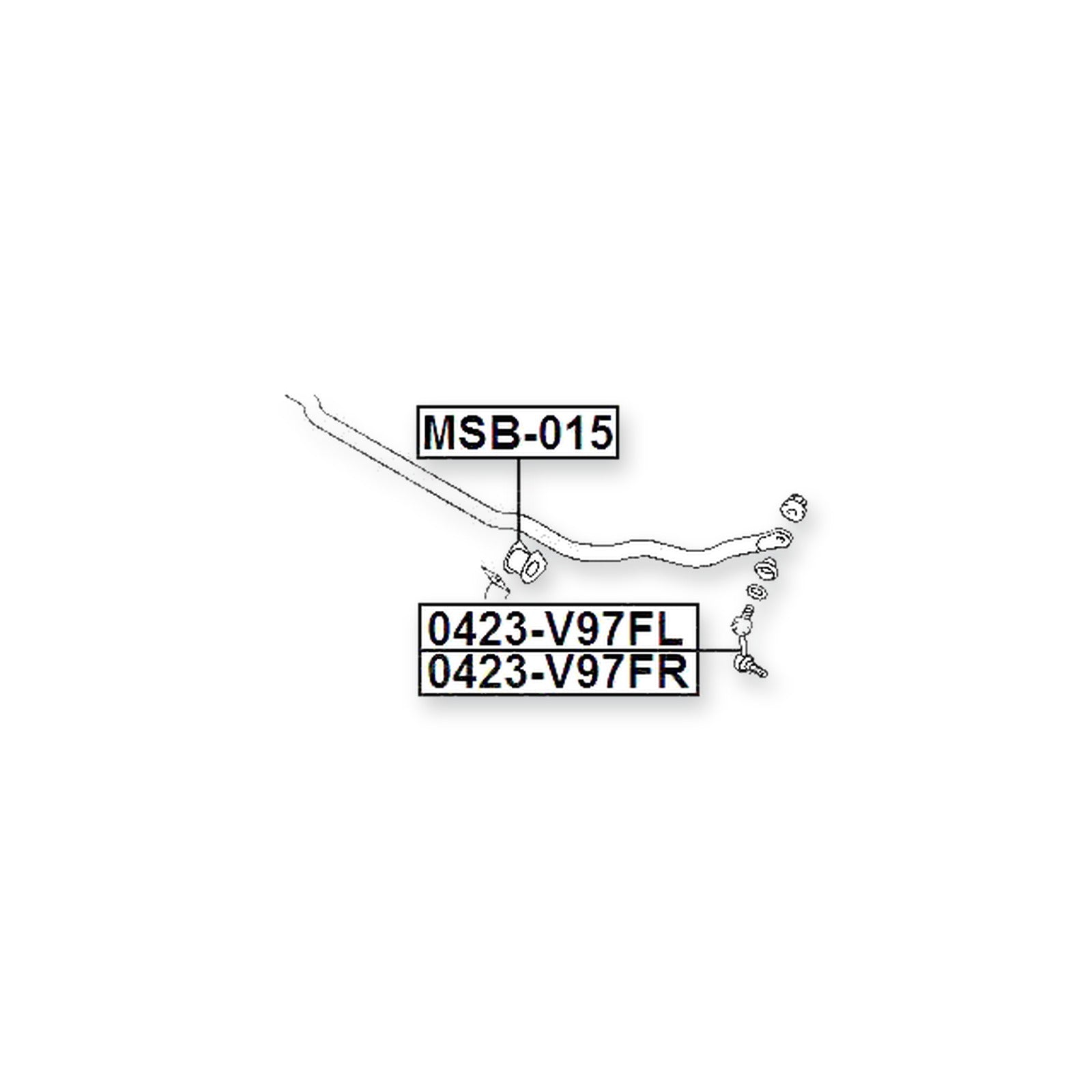 Mitsubishi Montero V97W Front Right Sway Bar Link
