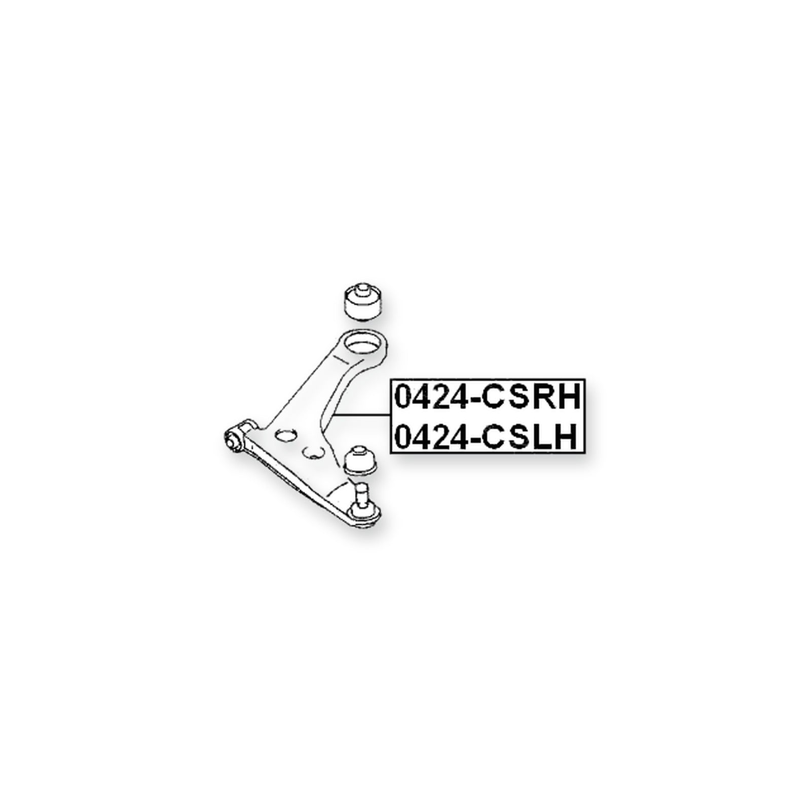 Mitsubishi Dingo CQ1A/CQ2A/CQ5A Front Right Control Arm