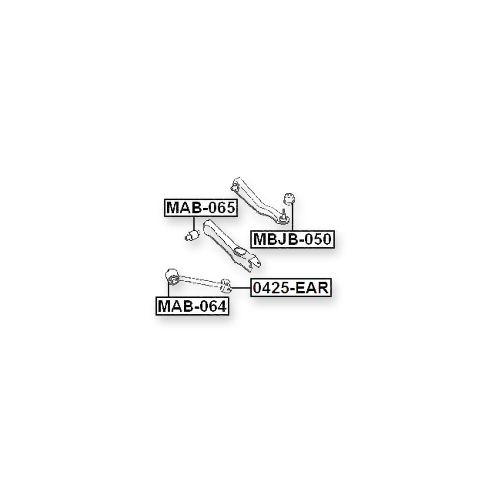 Chrysler Avenger/ Talon/ Sebrin Rear Lower Trailing Rod
