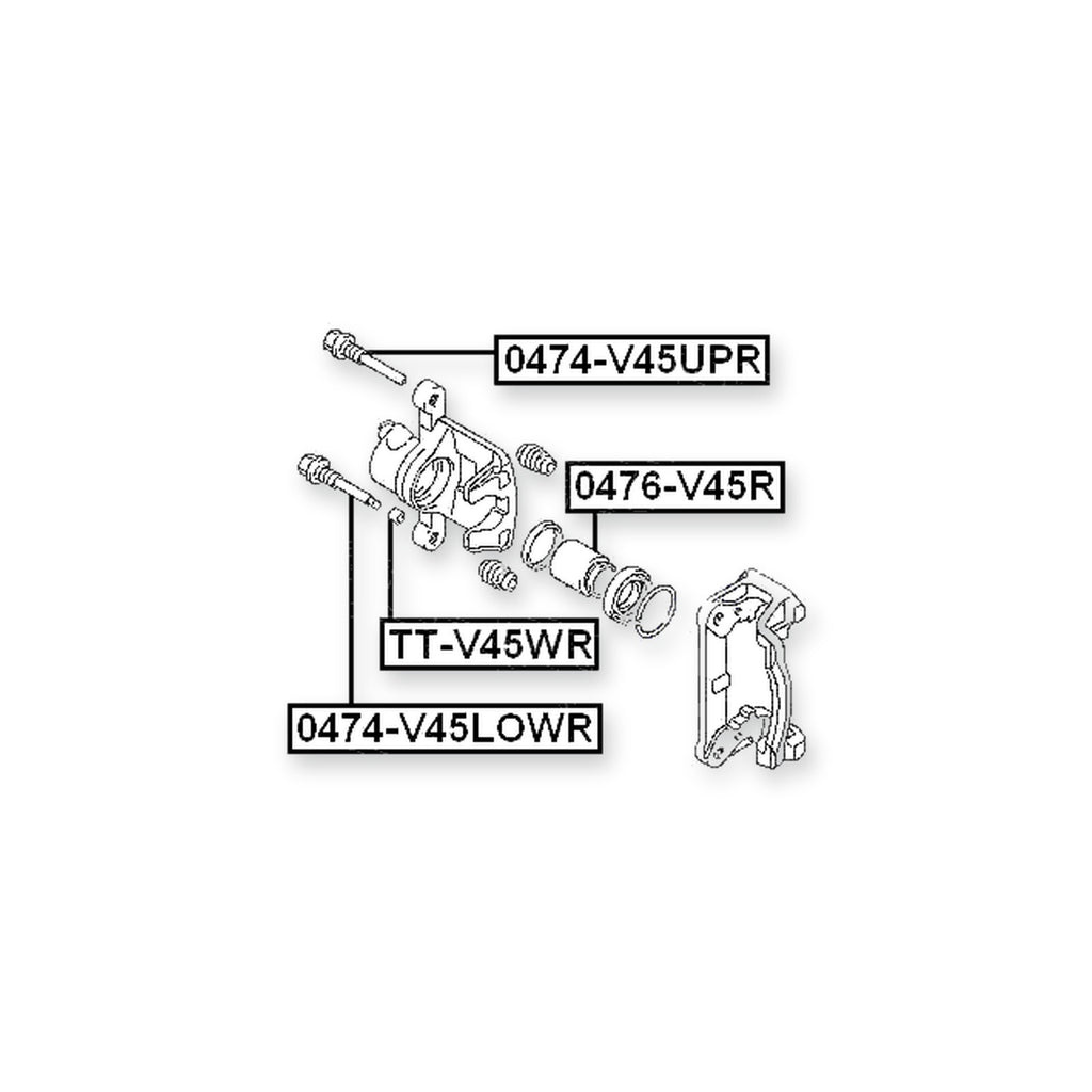 Chrysler Import Rear Lower Caliper Slide Pin