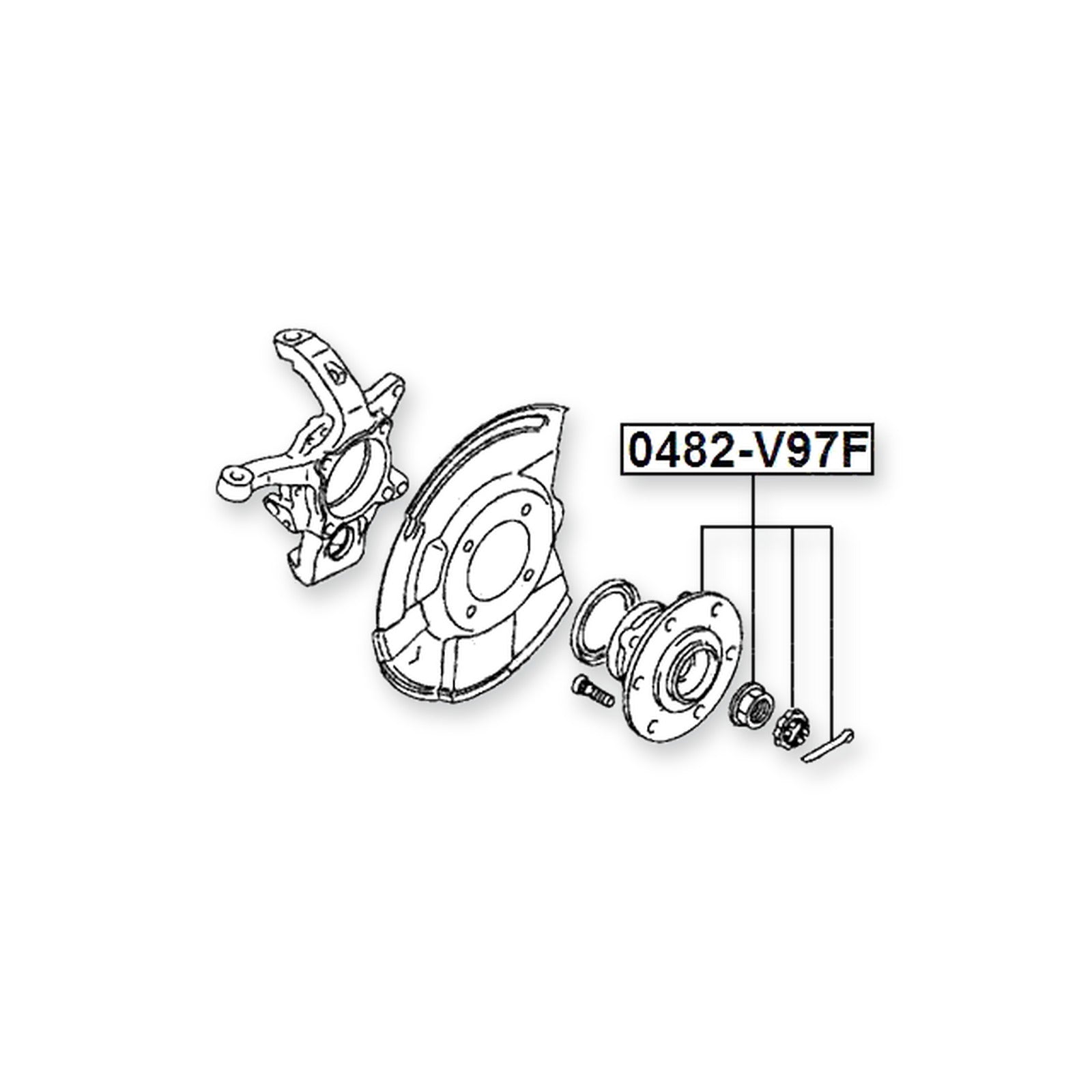 Mitsubishi Montero V97W Front Wheel Hub