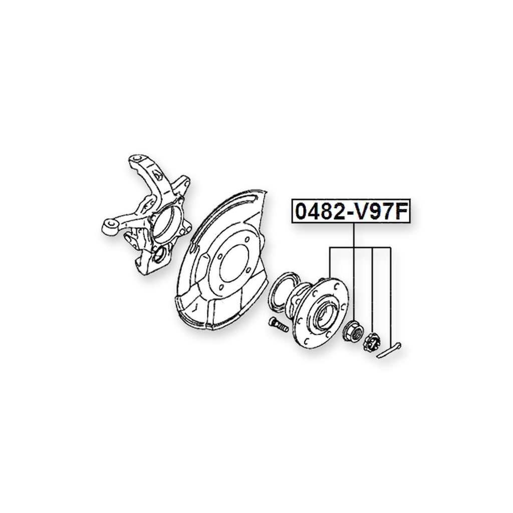 Mitsubishi Montero V97W Front Wheel Hub