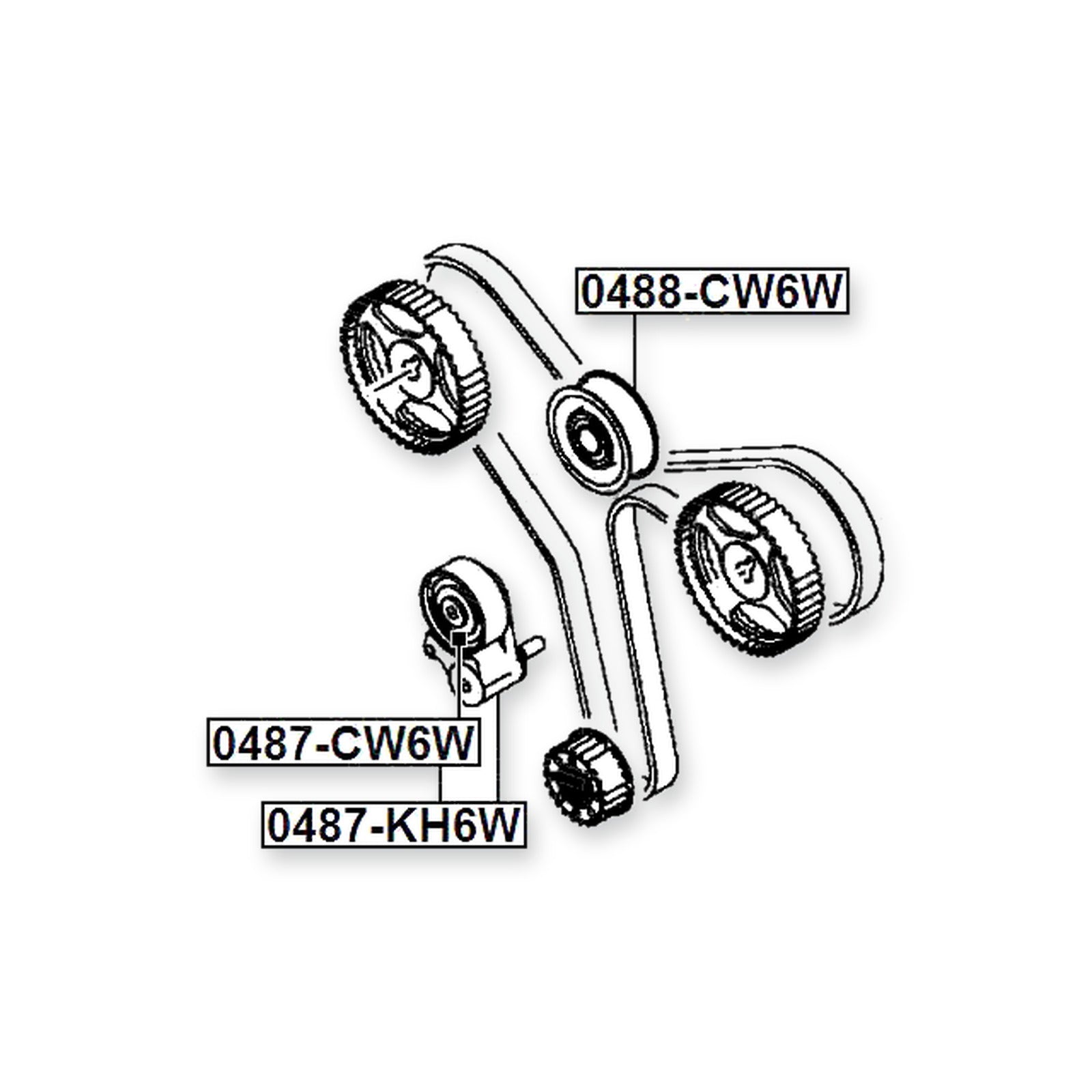 Mitsubishi Montero Sport KG6W Timing Belt Tensioner Pulley Kit