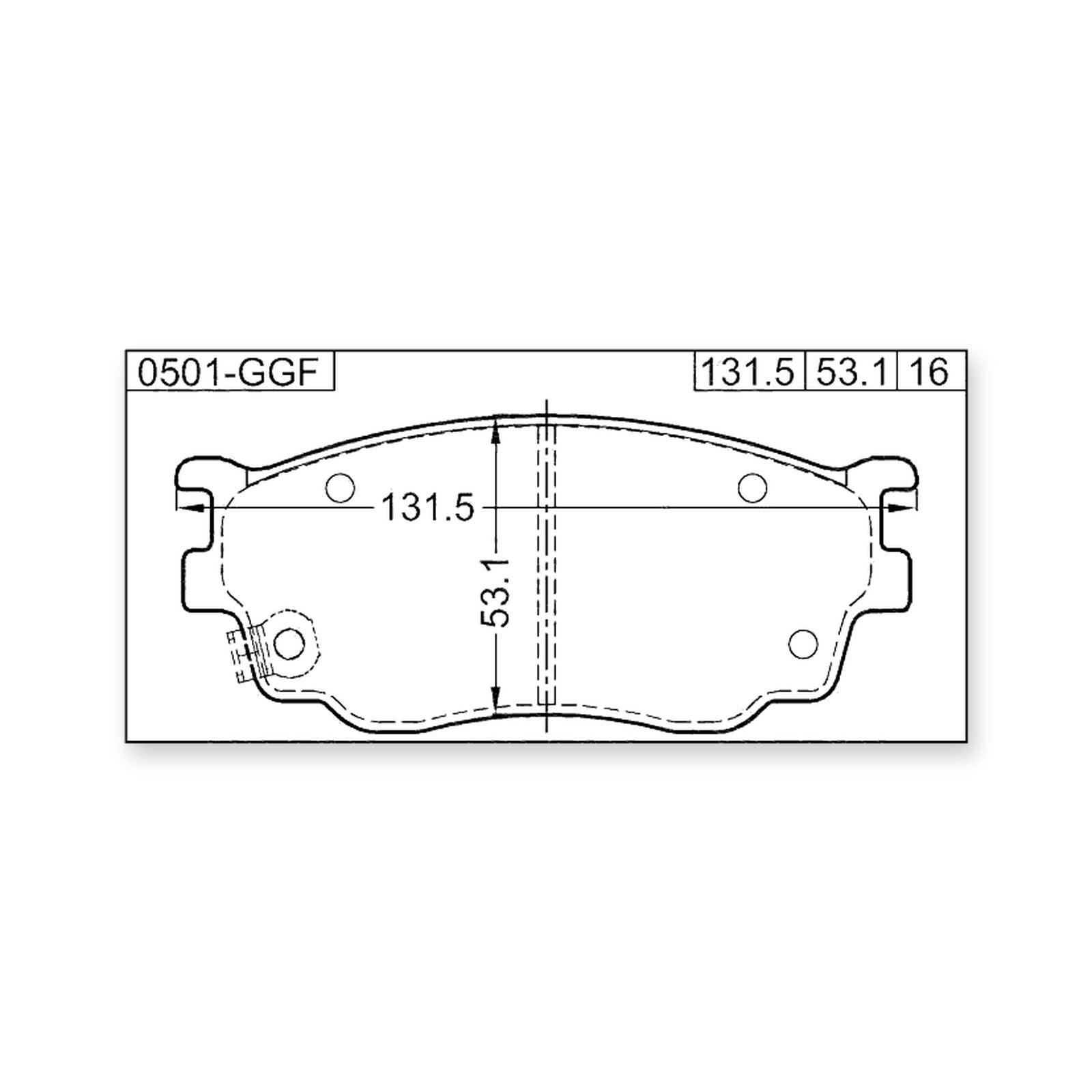 Mazda 6 Wagon Front Pad Kit, Disc Brake