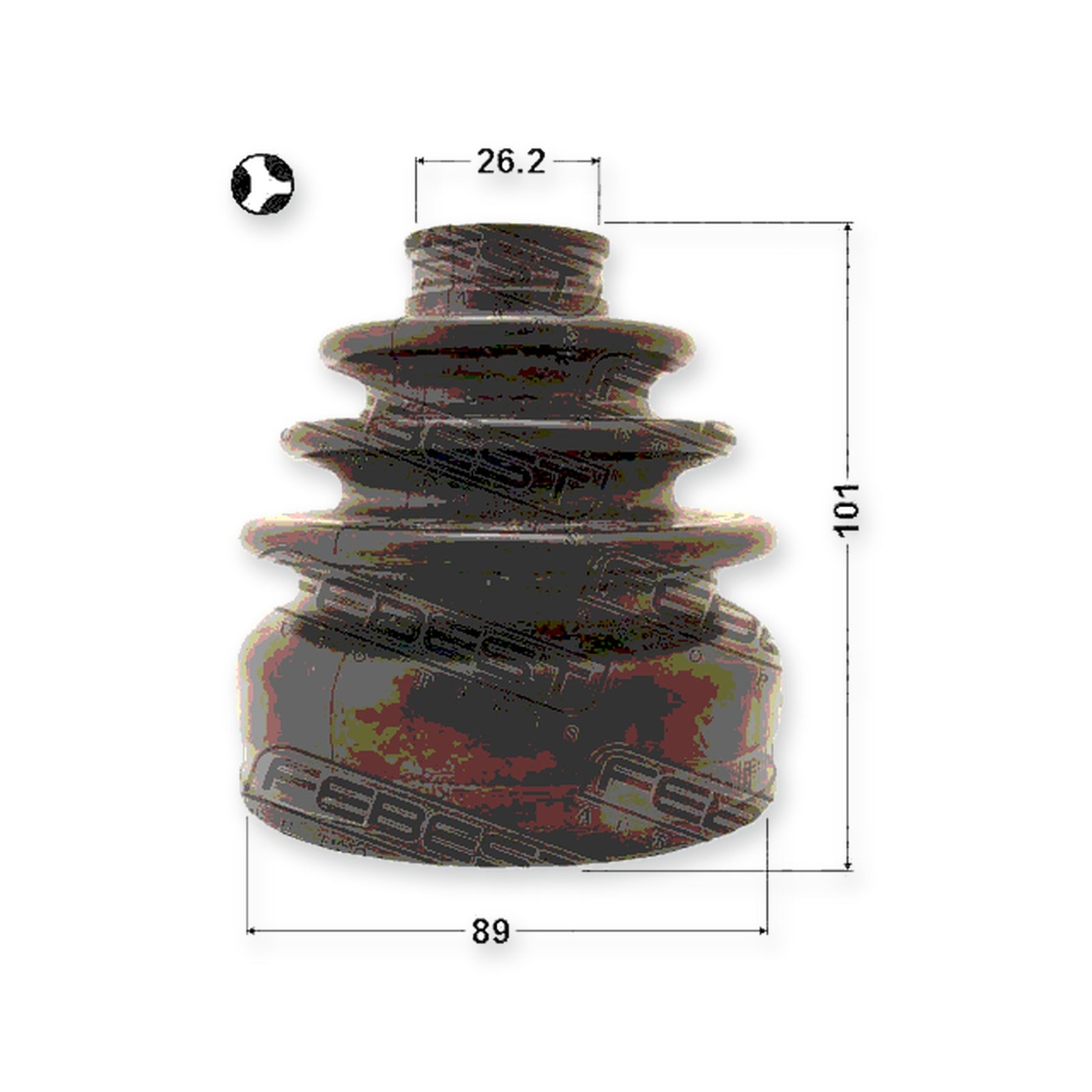 Mazda CX-7 Inner Boot CV Joint Kit 89X101X26.2
