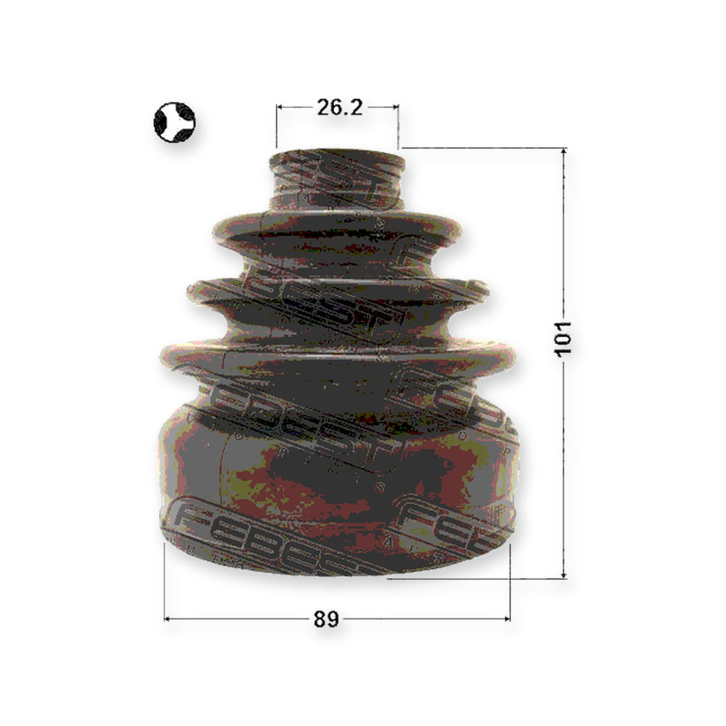 Mazda CX-7 Inner Boot CV Joint Kit 89X101X26.2