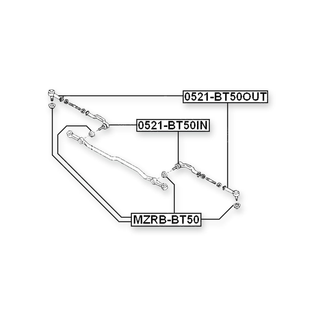 Ford Everest Front Outer Steering Tie Rod End
