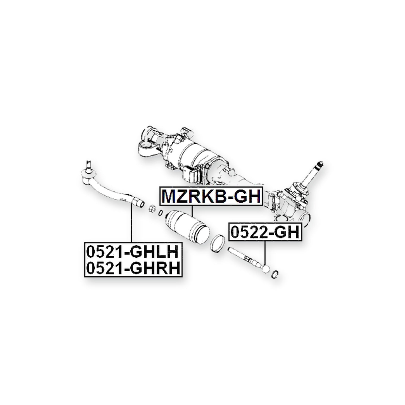 Mazda 6 Wagon Front Right Steering Tie Rod End