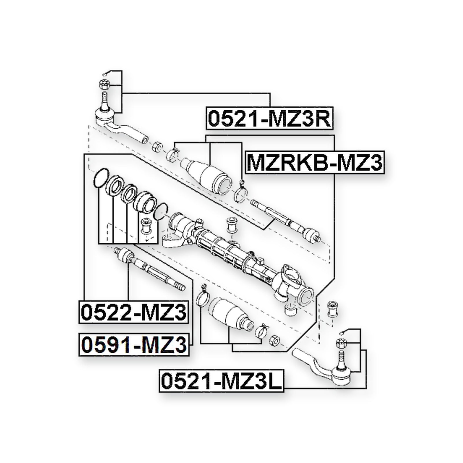 Mazda Axela Sedan & Sport Front Steering Tie Rod